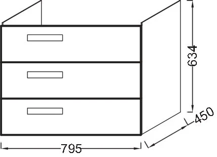 Тумба под раковину Jacob Delafon Rythmik EB1309-G1C белый