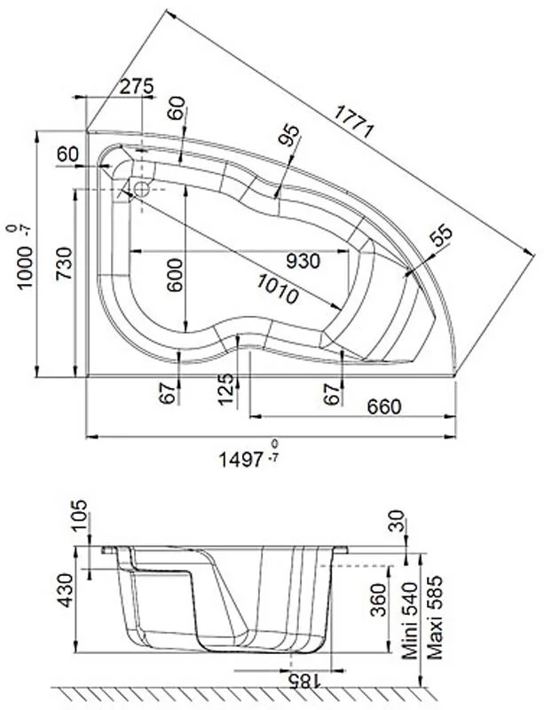 Акриловая ванна Jacob Delafon Micromega Duo E5EN1180RU-00 белый