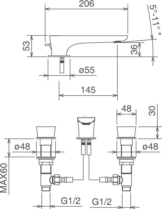 Смеситель La Torre Laghi 44801.CR для раковины