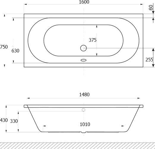 Акриловая ванна Excellent Oceana 160х75 WAEX.OCE16WH