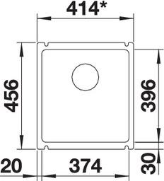 Кухонная мойка Blanco Subline 375-U Ceramic 523731 базальт