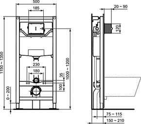 Комплект инсталляция с подвесным унитазом Ideal Standard Esedra T365701PE15 с сиденьем микролифт