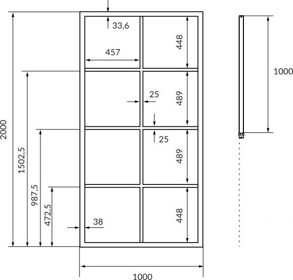 Боковая стенка Excellent Fabrika 100x200см KAEX.4006.1000.LP стекло прозрачное/хром