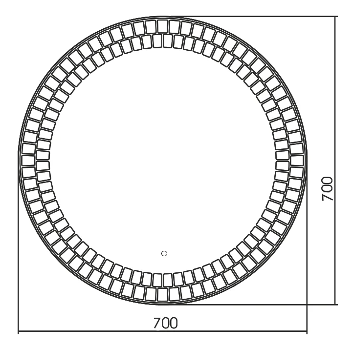 Зеркало Azario Армада LED-00002513 белый