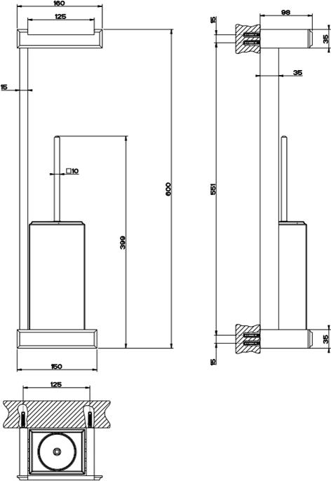 Стойка подвесная Gessi Eleganza 46467#149, finox / белый