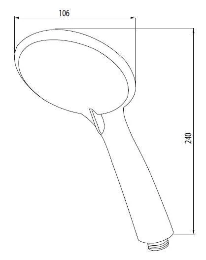 Душевая лейка M&Z Radius ACS55093 черный