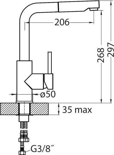 Смеситель для кухни Alveus Siros-P G81 1129044 concrete