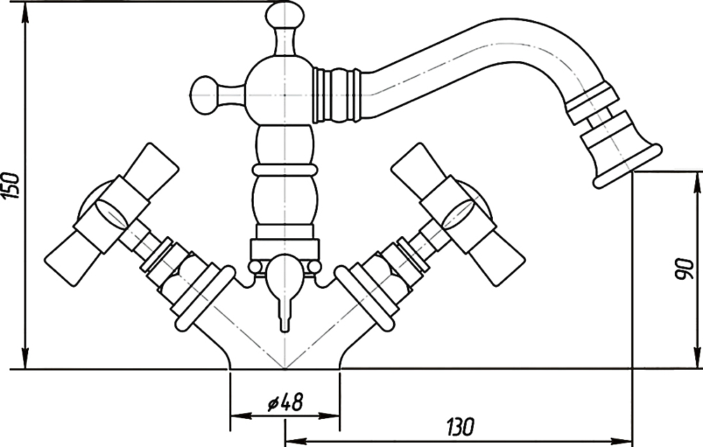 Смеситель Migliore Princeton ML.PRN-844 Br для биде