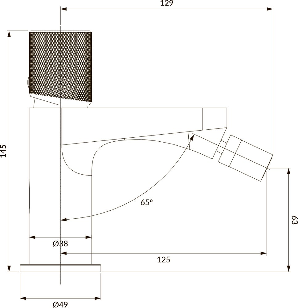 Смеситель для биде Omnires Contour CT8020GLB, золото