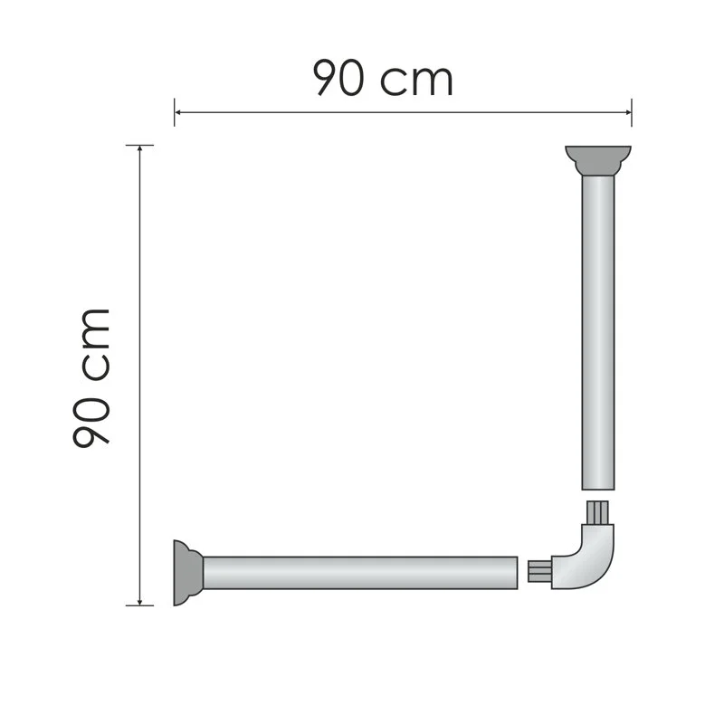 Карниз для ванной WasserKRAFT Kammel SC-839090 белый