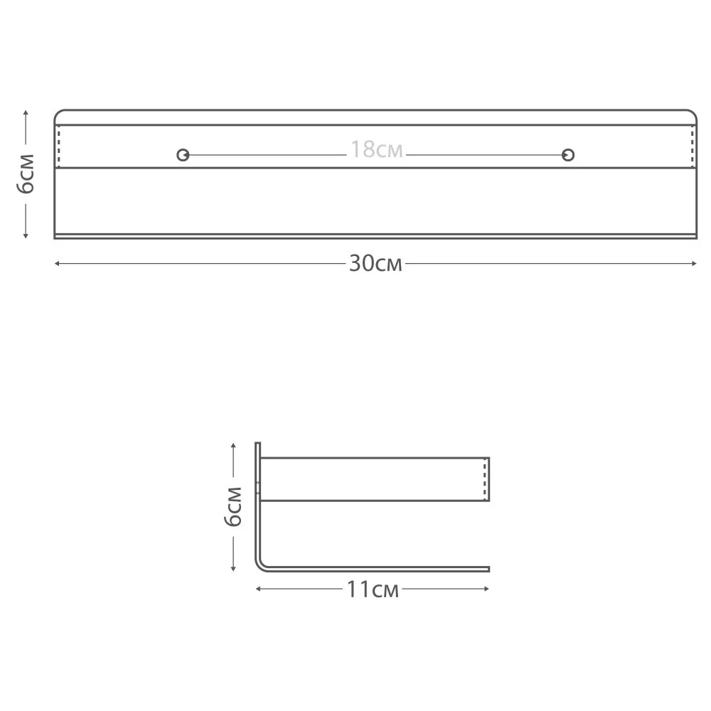 Полка Fixsen Hotel FX-31003G черный