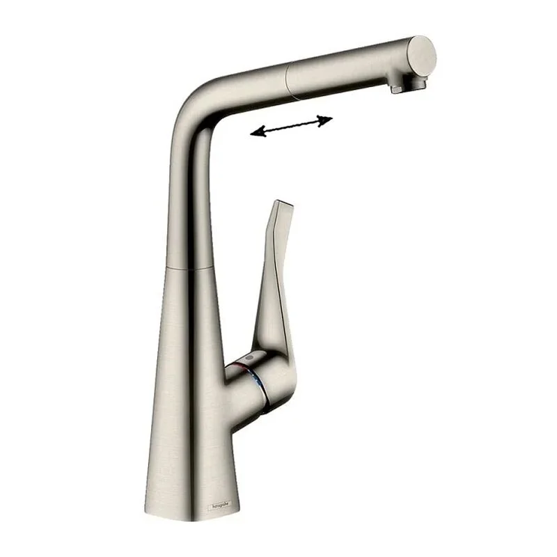 Смеситель для кухни Hansgrohe Metris 73812800 серый