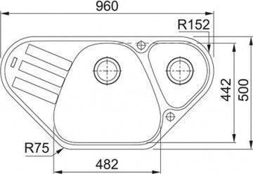 Кухонная мойка 96 см Franke Antea AZG 661-E 3,5" 114.0489.388, сахара