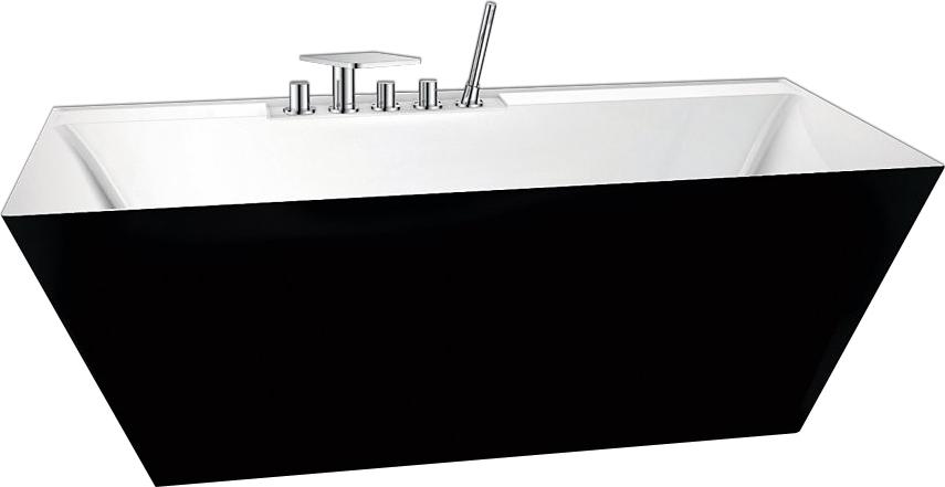 Акриловая ванна BelBagno 181х81 BB19-NERO/BIA