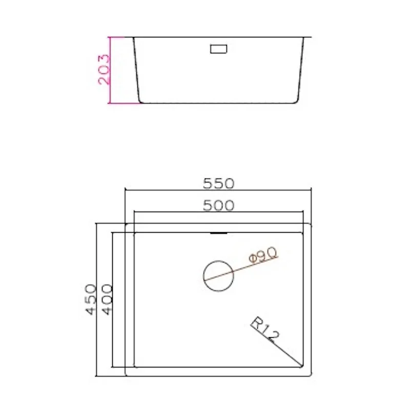 Кухонная мойка Grandex Aqua Proline 3002063 серый