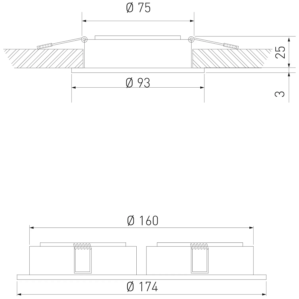 Точечный светильник Elektrostandard 1051/2 WH