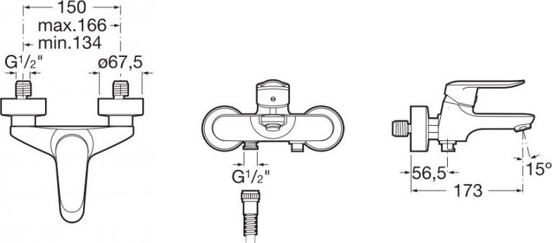 Смеситель для ванны Roca Logica 5A0227C00