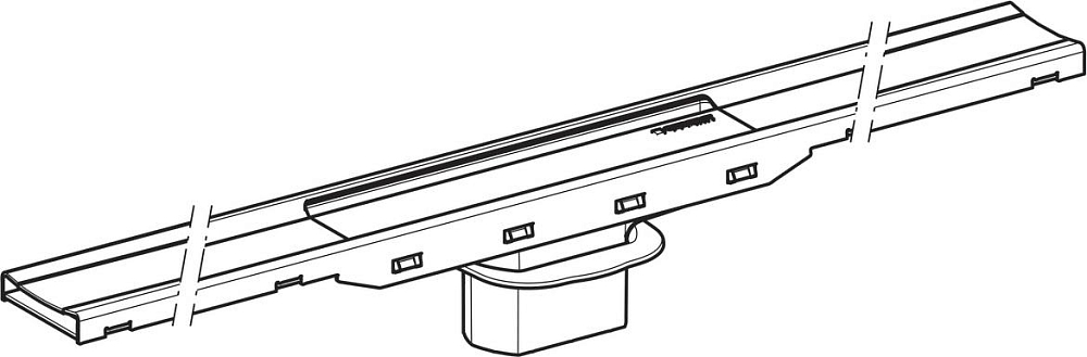 Накладная панель для трапа Geberit CleanLine 154.441.QC.1, черный