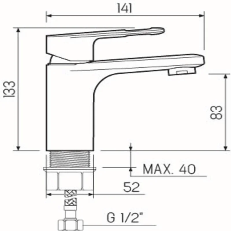 Смеситель для кухни РМС Eco SL134-001F Eco хром