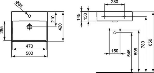 Раковина Ideal Standard Strada K077701 50 см