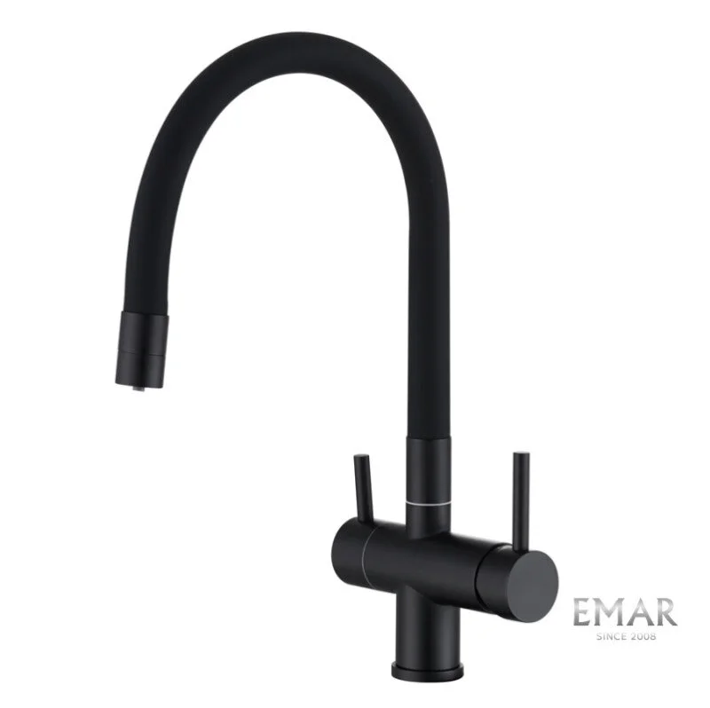 Смеситель для кухни Emar Best ЕС - 3015 black черный