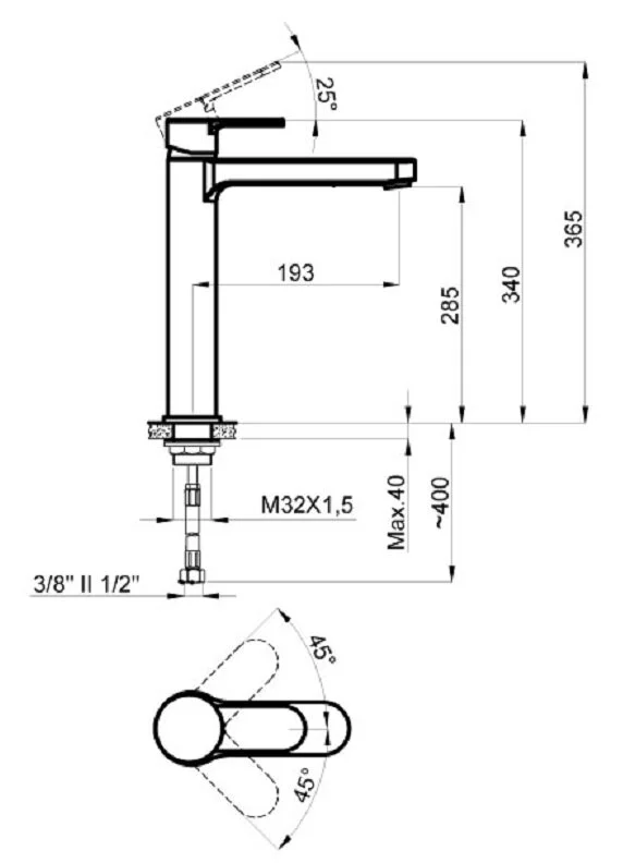 Смеситель для раковины Azario Tevis AZ-15494551 хром