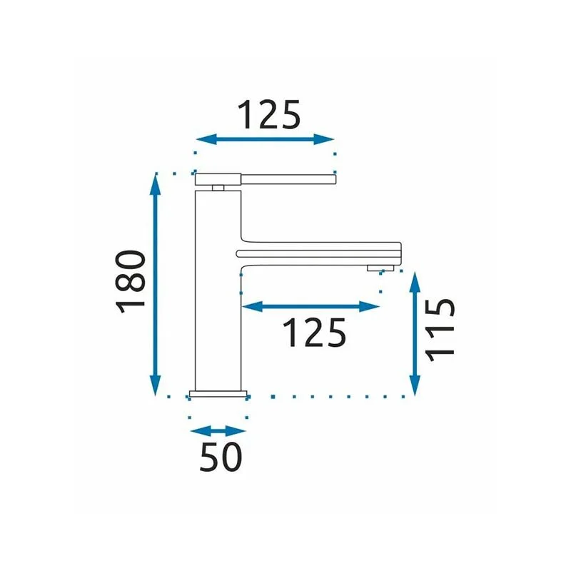 Смеситель для раковины Rea Oval REA-B6516 черный