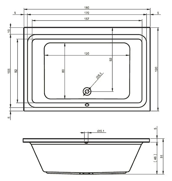 Акриловая ванна Riho Castello BB7700500000000_FLOW белый