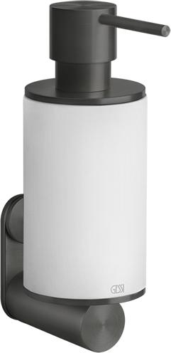 Дозатор для жидкого мыла Gessi 316 54713#707, brushed black metal PVD / белый