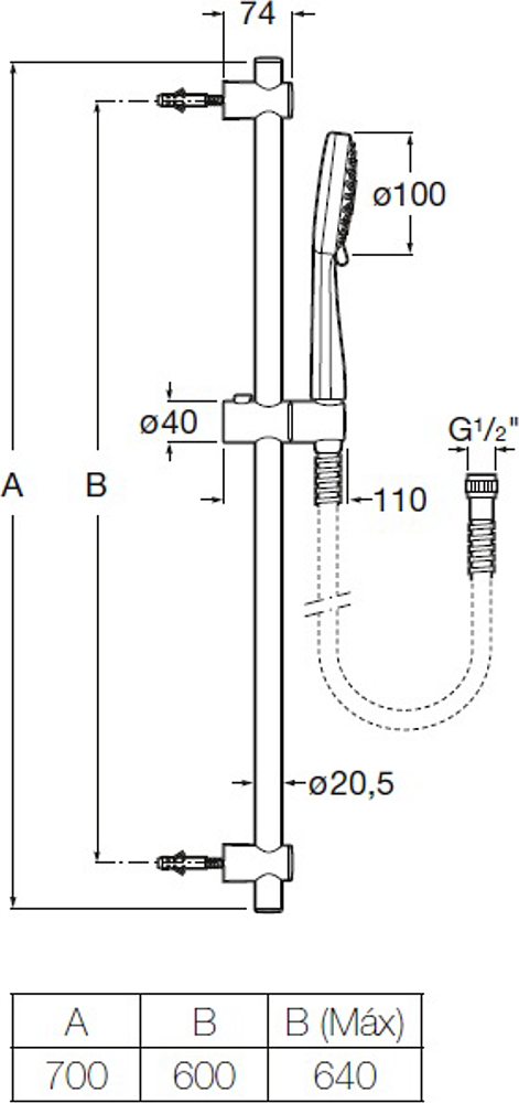 Душевой комплект Roca Stella 5B9D03C00