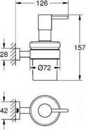 Дозатор жидкого мыла Grohe Essentials Cube 40756001