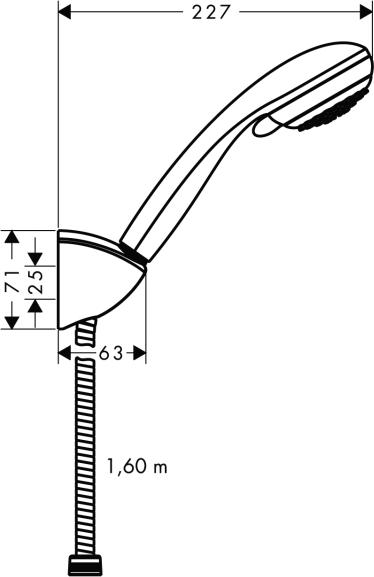 Душевой гарнитур хром Hansgrohe Crometta 27568000