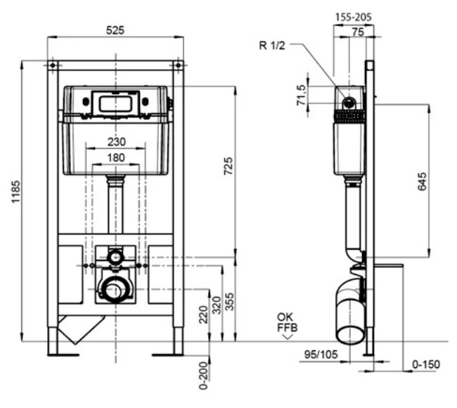 Инсталляция для унитаза Sanit 995N 90 750 00