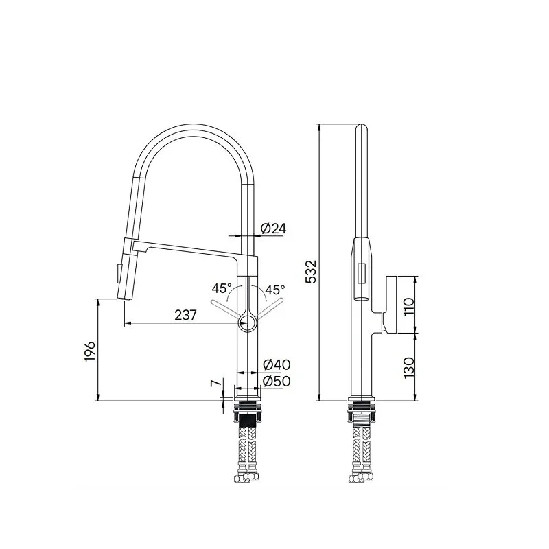 Смеситель для кухни Paulmark Barrel Ba214029-CR хром