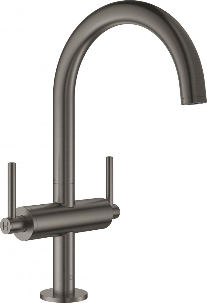 Смеситель Grohe Atrio New 21022AL3 для раковины тёмный графит, матовый