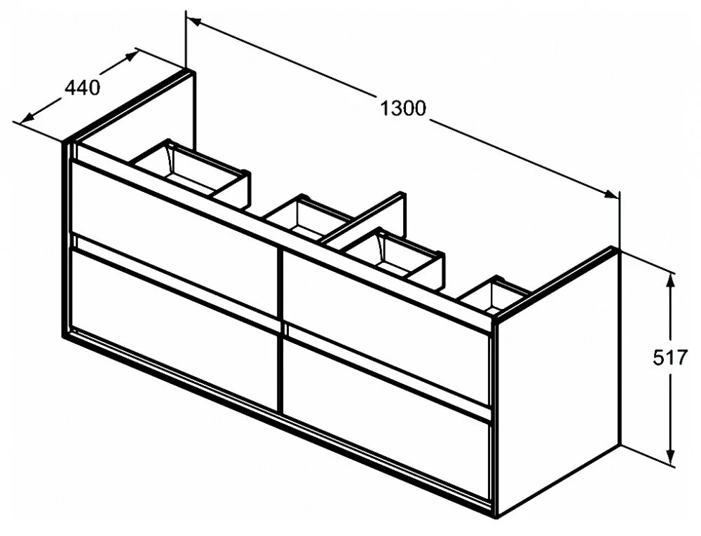 Тумба под раковину Ideal Standard Connect Air E0824B2 белый