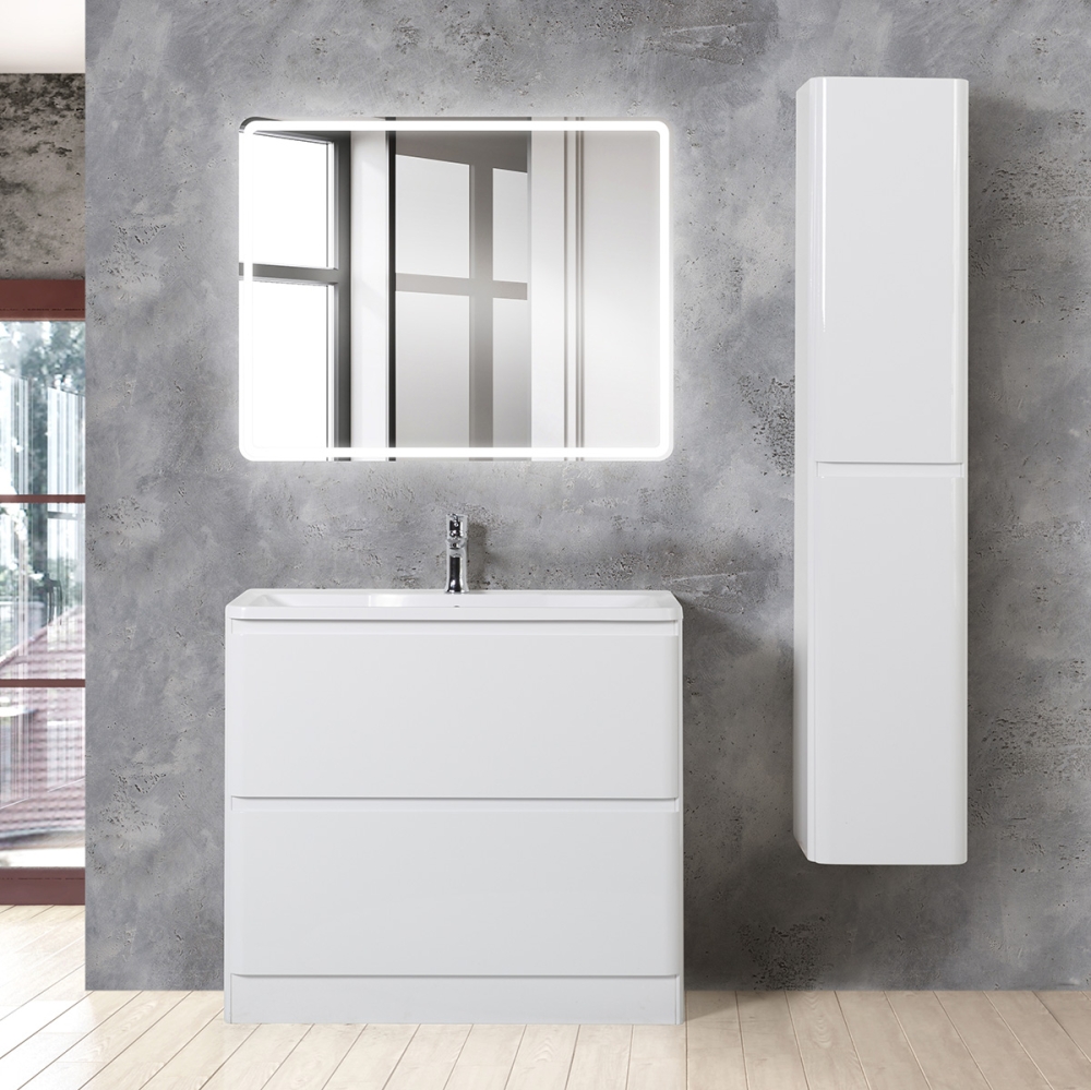 Шкаф-пенал 32 см BelBagno ALBANO-1600-2A-SC-BL-P, bianco lucido