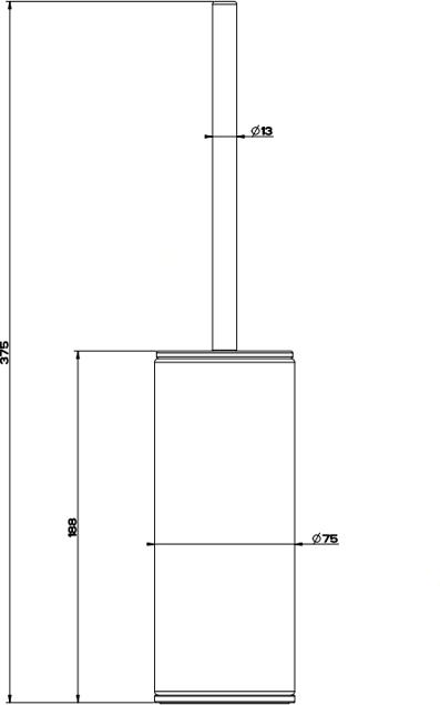 Ёршик для унитаза Gessi 316 54744#239, steel brushed / черный