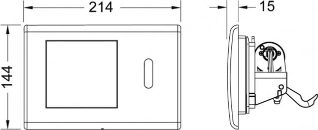 Кнопка смыва Tece Planus 220/12 V 9240362 белая