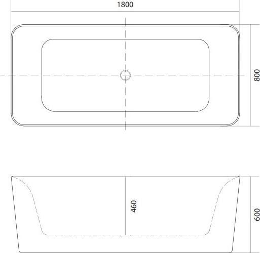 Акриловая ванна Aquatek Квадро 180x80 см AQ-K27880, белый