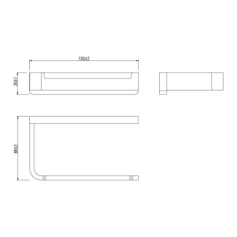 Держатель туалетной бумаги LEMARk Smooth Line 9722008 черный