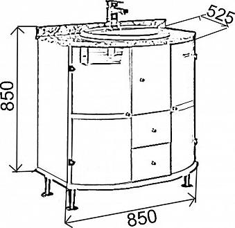 Тумба с раковиной Aquanet Рио 85 00213022 белый