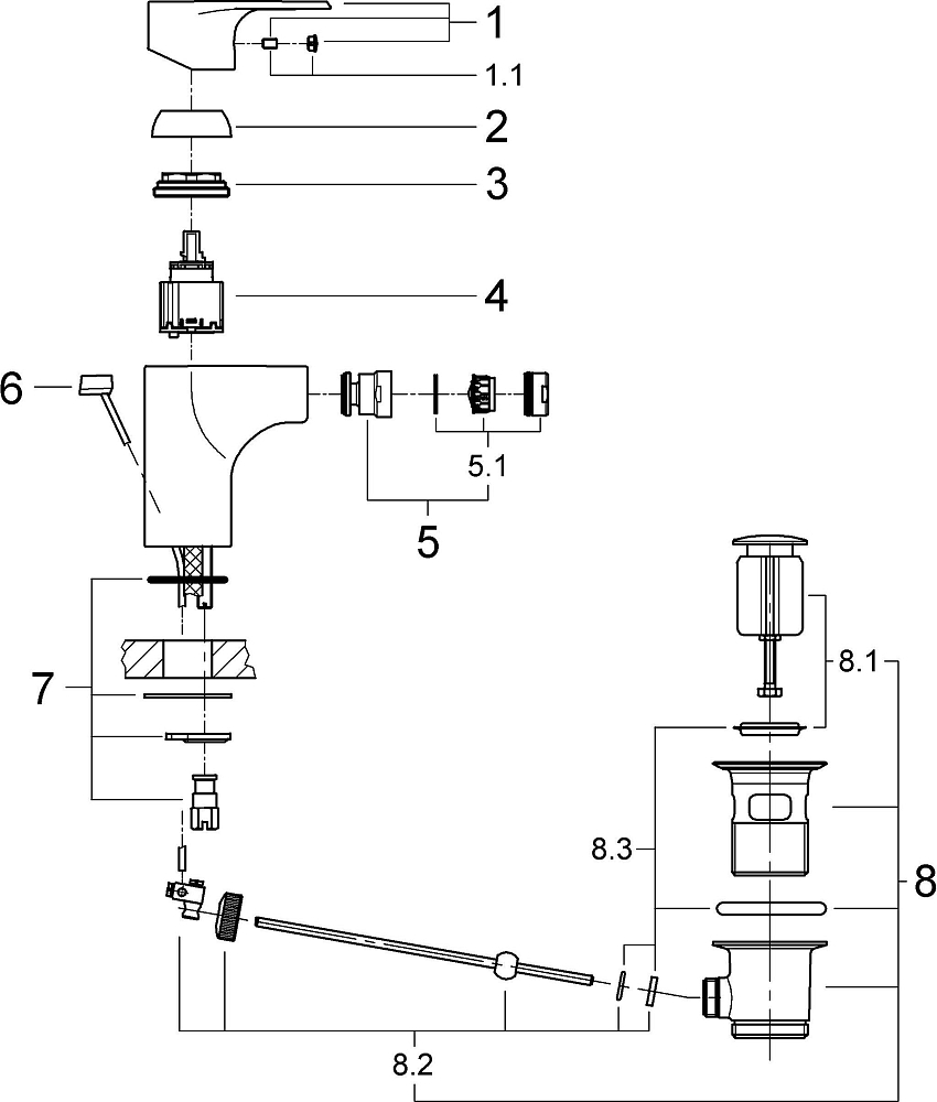 Смеситель для биде Grohe Vigour Clivia 75147826, хром