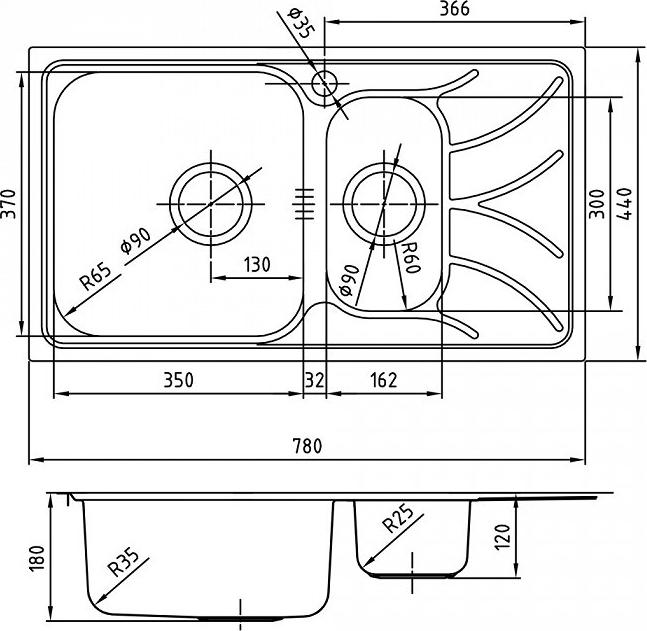 Кухонная мойка Iddis Arro ARR78PXi77, хром