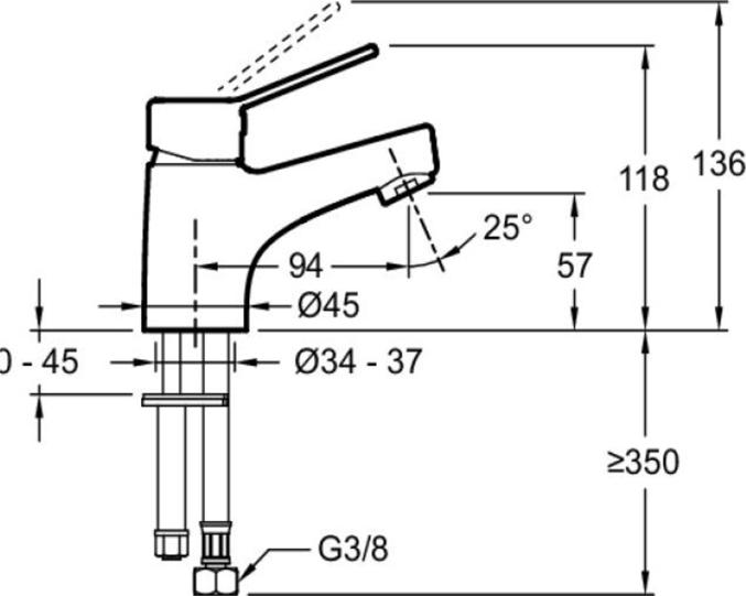 Смеситель для раковины Jacob Delafon EO E24158RU-CP, хром