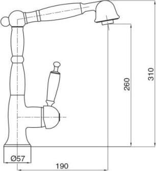 Смеситель Migliore Oxford ML.CUC-6388.Bi.Br для кухонной мойки