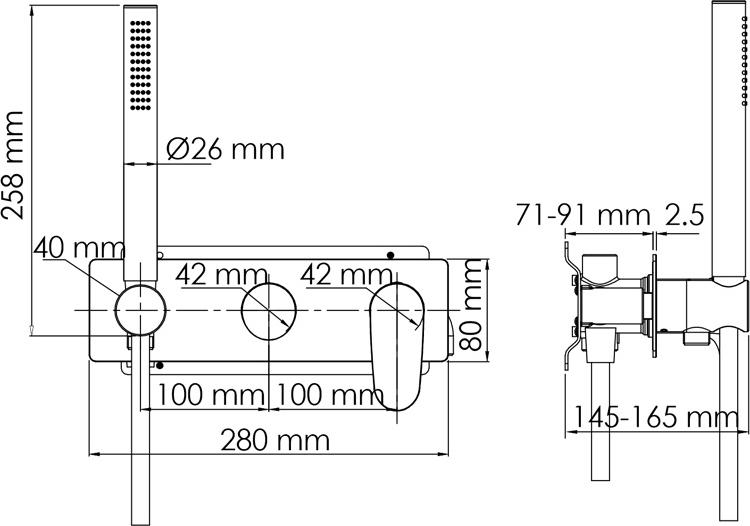 Смеситель для душа Wasserkraft Dinkel 5877, хром