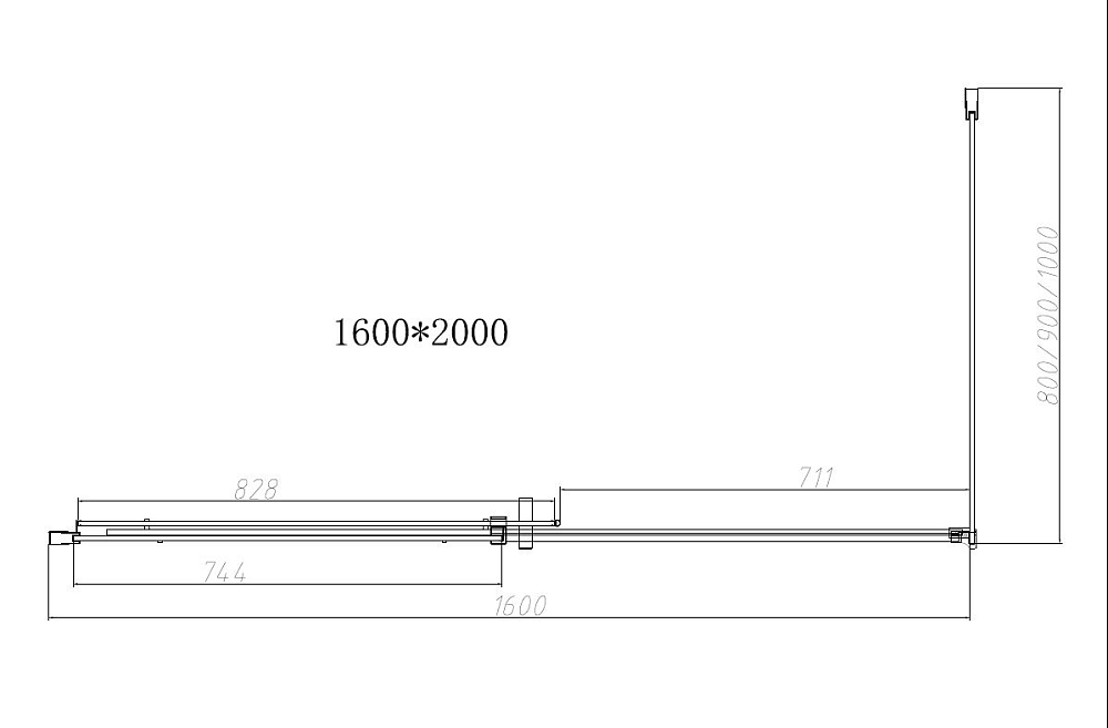 Душевой уголок Vincea Dice VSR-4D9016CLB 160x90, черный, стекло прозрачное