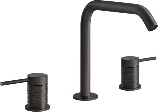 Смеситель для раковины Gessi 316 Trame 54312#707, brushed black metal PVD