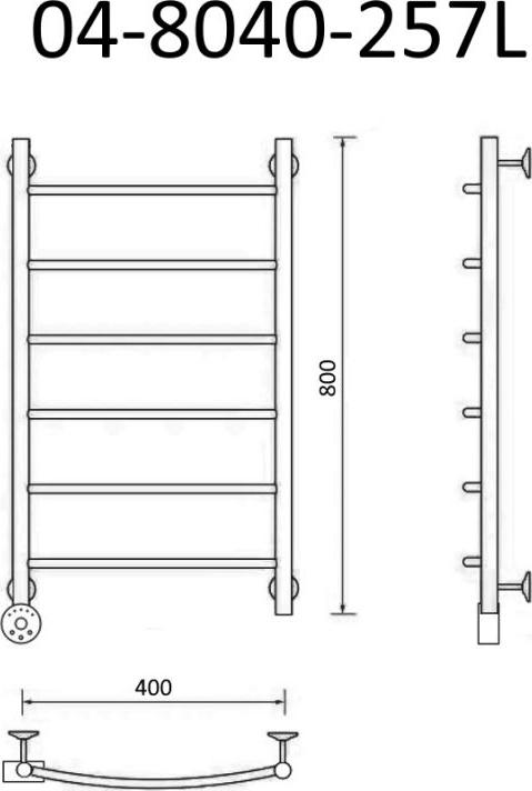 Электрический полотенцесушитель Маргроид B4 04-8040-257L 40x80 см